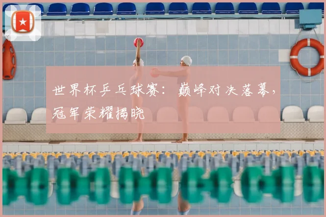 世界杯乒乓球赛：巅峰对决落幕，冠军荣耀揭晓